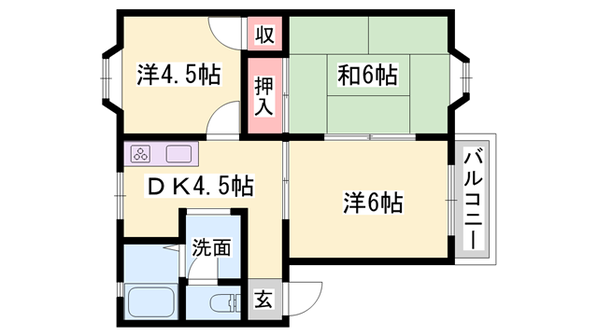 オークハイツの物件間取画像